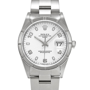 ロレックス オイスターパーペチュアル デイト 15210 ホワイト メンズ 時計 【中古】【wristwatch】