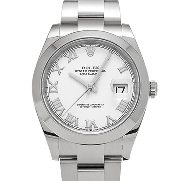 ロレックス デイトジャスト 41 126300 ホワイト メンズ 時計 【中古】【wristwatch】