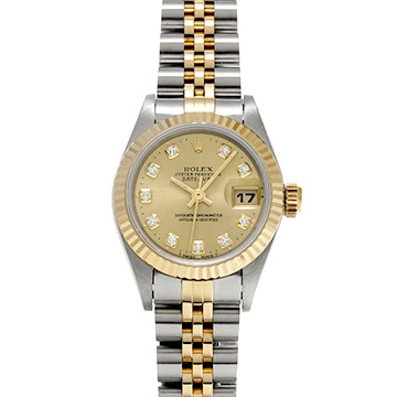 ロレックス デイトジャスト 26 69173G シャンパン/ダイヤモンド レディース 時計 【中古】【wristwatch】