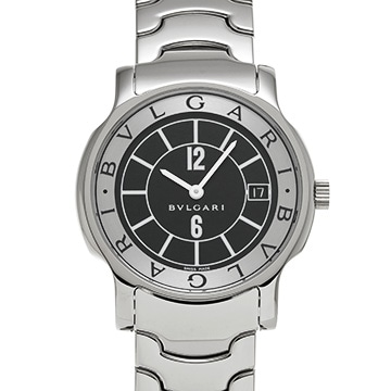 ブルガリ ソロテンポ ST35S ブラック ユニセックス 時計 【中古】【wristwatch】