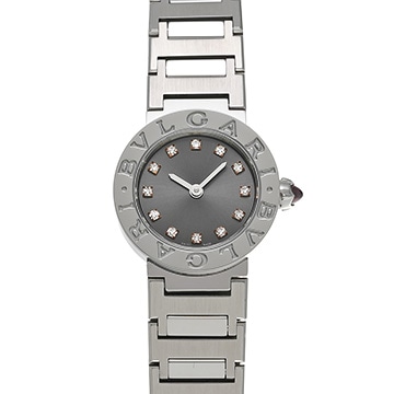 ブルガリ ブルガリブルガリ BB23S グレー/ダイヤモンド レディース 時計 【中古】【wristwatch】