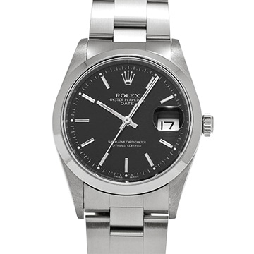 ロレックス オイスターパーペチュアル デイト 15200 ブラック メンズ 時計 【中古】【wristwatch】