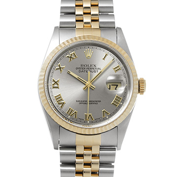 ロレックス デイトジャスト 16233 グレー メンズ 時計 【中古】【wristwatch】