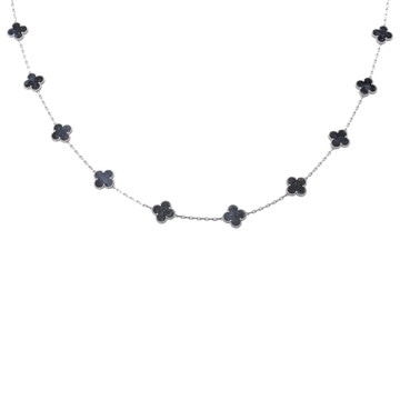 ヴァン クリーフ&アーペル ヴィンテージアルハンブラ ネックレス 20P シルバー VCARP7S500 K18ホワイトゴールド WG ユニセックス ジュエリー 【中古】【jewelry】