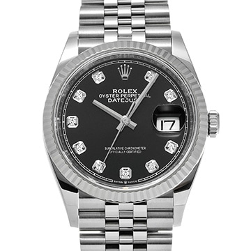 ロレックス デイトジャスト 41 126334G ブライトブラック/ダイヤモンド メンズ 時計 【新品】【wristwatch】