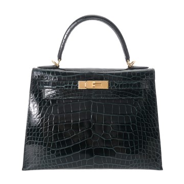 エルメス ケリー 28 外縫い 2WAY ヴェールシプレス アリゲーターリセ レディース バッグ 【未使用】【bag】