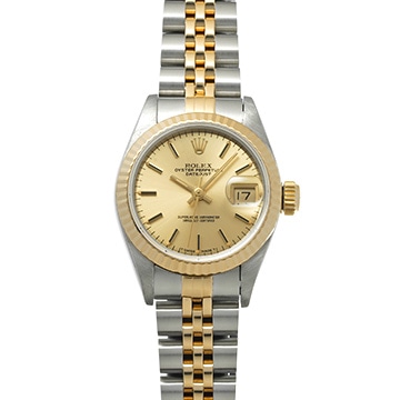 ロレックス デイトジャスト 69173 シャンパン レディース 時計 【中古】【wristwatch】
