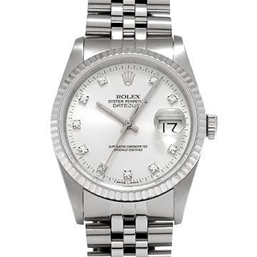 ロレックス デイトジャスト 16234G シルバー/ダイヤモンド メンズ 時計 【中古】【wristwatch】