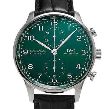 IWC ポルトギーゼ クロノグラフ IW371615 グリーン メンズ 時計 【中古】【wristwatch】