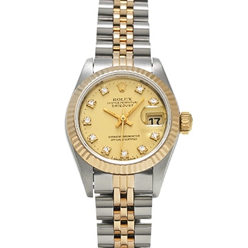 ロレックス デイトジャスト 26 69173G シャンパン/ダイヤモンド レディース 時計 【中古】【wristwatch】