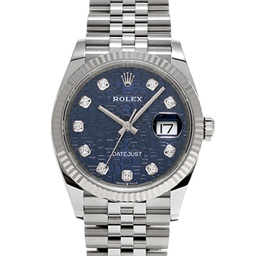 ロレックス デイトジャスト 36 126234G ブルーコンピュータ/ダイヤモンド メンズ 時計 【中古】【wristwatch】