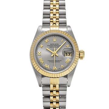 ロレックス デイトジャスト 69173 グレー レディース 時計 【中古】【wristwatch】