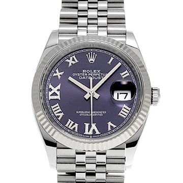 ロレックス デイトジャスト 36 126234 オーベルジーヌ/ダイヤモンド メンズ 時計 【中古】【wristwatch】
