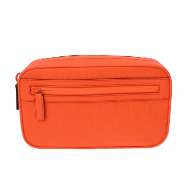 グッチ GGマーモント ベルトバッグ オレンジ 771422 486628 GGラバーエフェクト レディース バッグ 【中古】【bag】