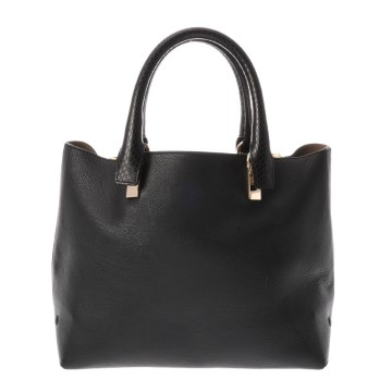 クロエ ブラック レザー/パイソン レディース バッグ 【中古】【bag】