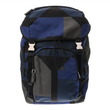 プラダ バックパック ブルー 2VZ135 ナイロン レディース バッグ 【中古】【bag】