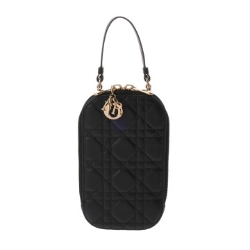 ディオール LADY DIOR Call in Dior フォンホルダー ブラック S0872ONMJ_M900 ラムスキン レディース 【中古】【other】