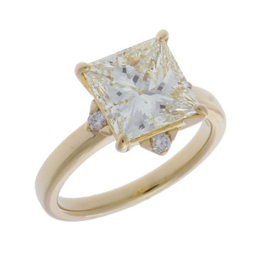 タサキ プリンセスカット ダイヤリング 4.03ct ゴールド K18イエローゴールド YG レディース ジュエリー 【中古】【jewelry】