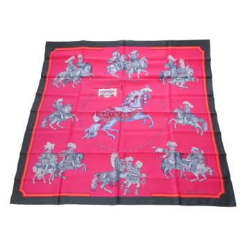エルメス カレ90 CARROUSEL マルチカラー シルク100％ レディース 【中古】【other】