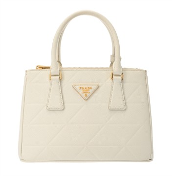 プラダ ガレリア スモールバッグ ビアンコ 1BA896 サフィアーノレザー レディース バッグ 【中古】【bag】
