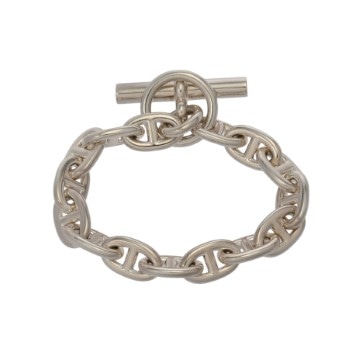エルメス シェーヌダンクル ブレスレット MM 15コマ シルバー シルバー925 ユニセックス ジュエリー 【中古】【jewelry】