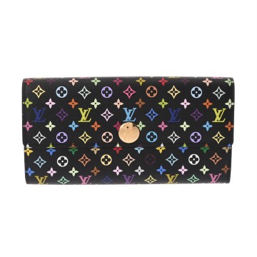 ルイ ヴィトン ポルトフォイユ サラ ノワール M93533 モノグラムマルチカラー ユニセックス 財布 【中古】【purse】