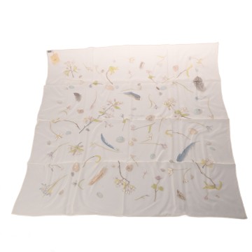 エルメス カレ90 FLEURS ET PLUMES マルチカラー シルク100％ レディース 【中古】【other】