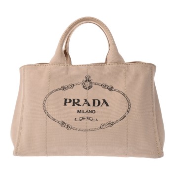 プラダ カナパトート 2WAY ベージュ 1BG642 キャンバス レディース バッグ 【中古】【bag】