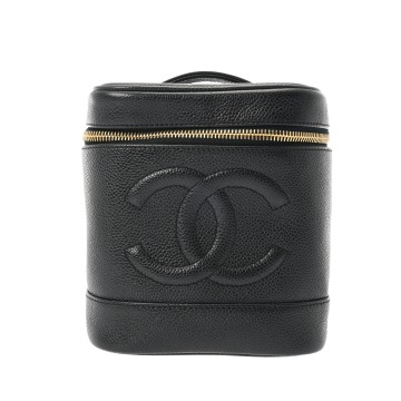 シャネル バニティ ブラック A01998 キャビアスキン レディース バッグ 【中古】【bag】