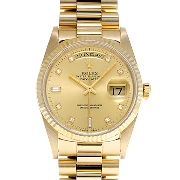 ロレックス デイデイト 18238A シャンパン/ダイヤモンド メンズ 時計 【中古】【wristwatch】