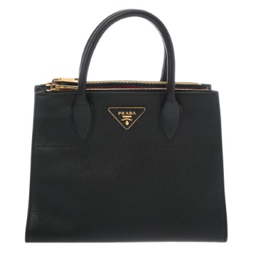 プラダ パラディグムバッグ 2WAY ブラック 1BA103 サフィアーノレザー/シティカーフ レディース バッグ 【中古】【bag】