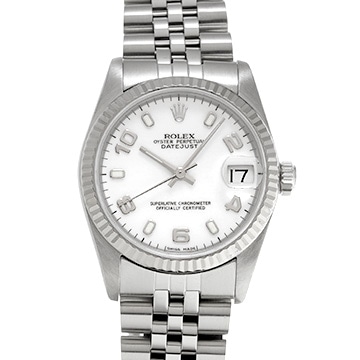 ロレックス デイトジャスト 31 68274 ホワイト ユニセックス 時計 【中古】【wristwatch】