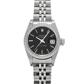 ロレックス オイスターパーペチュアル デイト 79240 ブラック レディース 時計 【中古】【wristwatch】