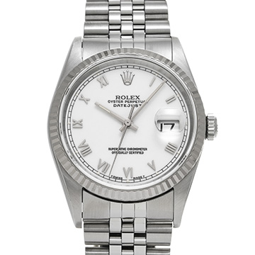 ロレックス デイトジャスト 36 16234 ホワイト メンズ 時計 【中古】【wristwatch】