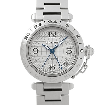 カルティエ パシャ C メリディアン GMT W31078M7 シルバー ユニセックス 時計 【中古】【wristwatch】