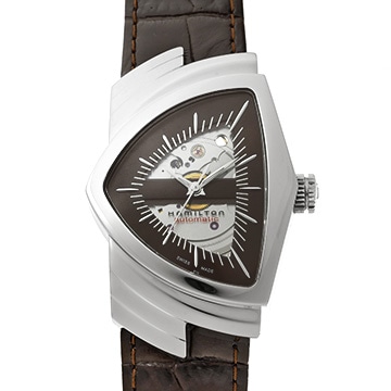 ハミルトン ベンチュラ オート H24515591 シルバー/ブラウン メンズ 時計 【中古】【wristwatch】