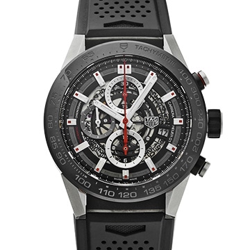タグ ホイヤー カレラ キャリバーホイヤー01 クロノグラフ CAR2A1Z.FT6044 ブラック メンズ 時計 【中古】【wristwatch】