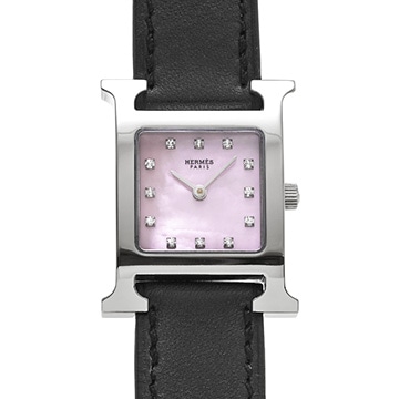 エルメス Hウォッチ HH1.210 ピンクシェル/ダイヤモンド レディース 時計 【中古】【wristwatch】
