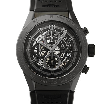 タグ ホイヤー カレラ キャリバーホイヤー01 クロノグラフ CAR2A90.FT6071 ブラック メンズ 時計 【中古】【wristwatch】