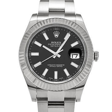 ロレックス デイトジャストII 116334 ブラック メンズ 時計 【中古】【wristwatch】