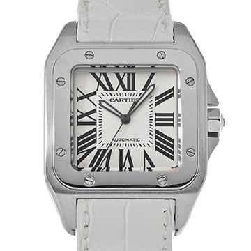 カルティエ サントス100 LM W20076X8 シルバー メンズ 時計 【中古】【wristwatch】