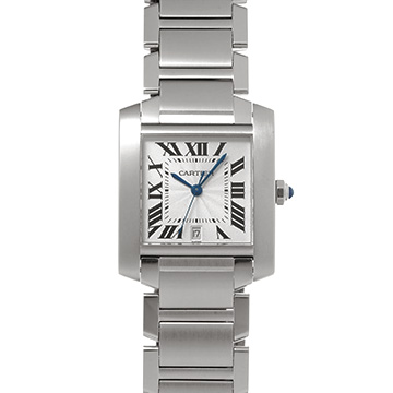 カルティエ タンク フランセーズ LM W51002Q3 シルバー メンズ 時計 【中古】【wristwatch】