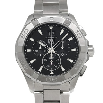 タグ ホイヤー アクアレーサー クォーツ クロノグラフ CAY1110.BA0927 ブラック メンズ 時計 【中古】【wristwatch】