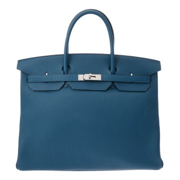エルメス バーキン 40 ブルーイズミール トゴ ユニセックス バッグ 【中古】【bag】