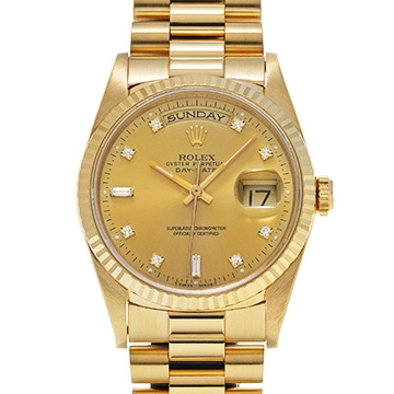 ロレックス デイデイト 18238A シャンパン/ダイヤモンド メンズ 時計 【中古】【wristwatch】