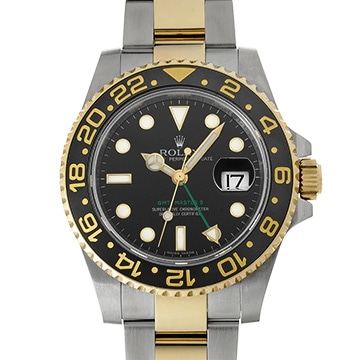ロレックス GMTマスターII 116713LN ブラック メンズ 時計 【中古】【wristwatch】