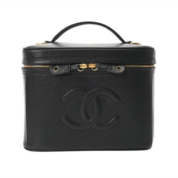 シャネル バニティ ブラック A06238 キャビアスキン レディース バッグ 【中古】【bag】
