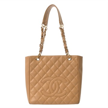 シャネル マトラッセ PST ベージュ A50994 キャビアスキン レディース バッグ 【中古】【bag】