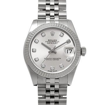 ロレックス デイトジャスト 178274G シルバー/ダイヤモンド ユニセックス 時計 【中古】【wristwatch】
