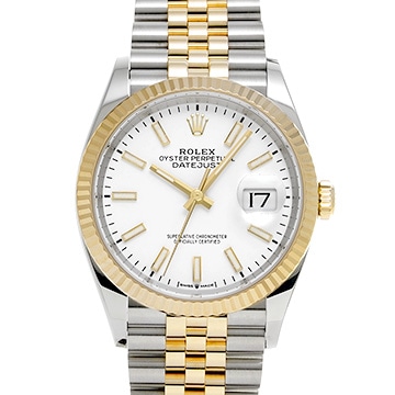 ロレックス デイトジャスト 36 126233 ホワイト メンズ 時計 【中古】【wristwatch】